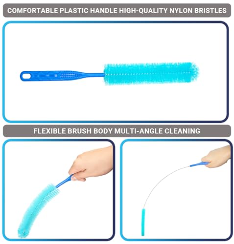 5 Pack Dryer Vent Cleaner Dryer Lint Brush Set Lint Remover, 30inch Flexible Tube Brush,Drain Brush,Long Pipe Snake for Sink, Flexible Pipe Cleaner Brush for Hair,Food & Clog Removal,Cleaner Tool Set