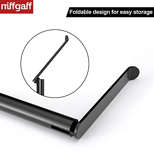 Black Toilet Paper Holder Stand and Dispenser for 4 Spare Rolls,Stainless Steel Free-Standing Toilet Tissue Paper Roll Storage Shelf, Bathroom Accessories