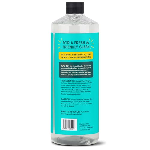 Aunt Fannie's Ultra Concentrated Floor Cleaner Vinegar Wash, Multi-Surface Solution For Mopping, Makes 16 Gallons, Bright Lemon Scent, 32 oz. (Pack of 3) - size: 32 Fl Oz (Pack of 3)