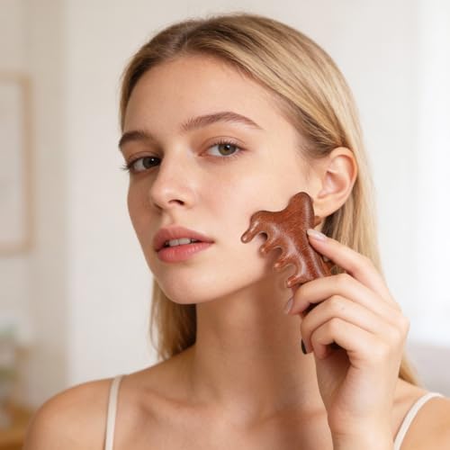 2 Pcs Wooden Scalp Massager Comb Sandalwood Scalp Massager Handmade for Gua Sha Head Legs Neck Face Care Shoulder Foot Stress Relax Women Men Hair Growth with Storage Bag