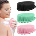 PQRUU 3 Pack Silicone Body Scrubber, Soft Silicone Loofah, Exfoliating Body Scrubbers for Use in Shower,Bath Scrubbers Fit for All Kinds of Skin, Rapid Foaming,Black,Green,Pink - color: Black,green,pink