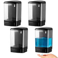 Hushee 4 Pcs Plastic Wall Mounted Soap Dispenser Commercial Manual Soap Containers Wall Dispenser for Kitchen Shower Hotel Liquid Shampoo Gel Chamber(33.8 oz 1000 ml,Clear) - color: Clear, size: 33.8 oz 1000 ml