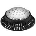 Aluvor Bathtub Drain Hair Catcher Shower Drain Cover Sink Drain Protector | Bathroom Sink & Bathtub Drain Strainer for Pop-Up & Regular Drains, Black - size: Large-Black