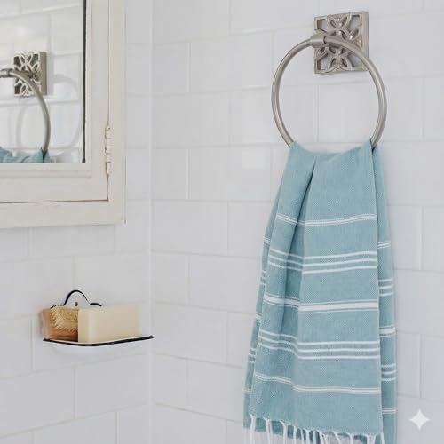 Autumn Alley 5 Pieces Nickel Bathroom Accessories Set, Wall Mounted – Silver Toilet Paper Holder, Chrome Bath Towel Holder, Brushed Nickel Towel Ring & Silver Bathroom Hardware Set Complete - color: Silver Brushed Nickel