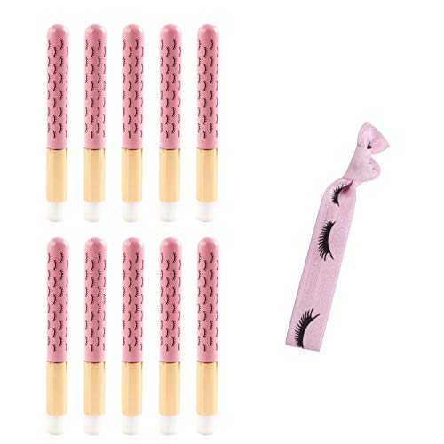 10 Pcs Cute Pink Lash Cleanser Brushes Lash Shampoo Brushes for Eyelash Extensions Cosmetic Brushes Peel Off Blackhead Brush Remover Tool Nose Cleaning Washing Brush - color: PINK