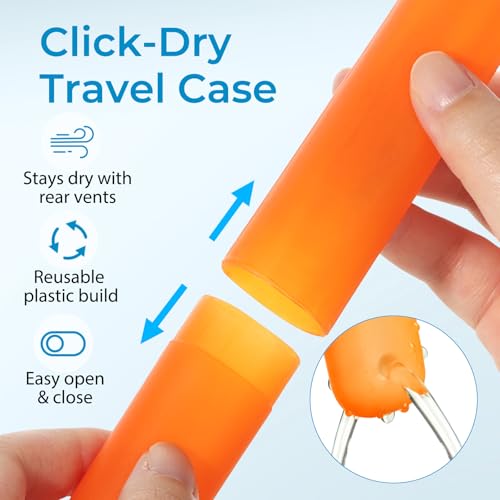 28 Pcs Travel Toothbrush Case Holder Bulk, Portable Toothbrush Container with Breathable Holes, Plastic Toothbrush Cover Protector for Home, Camping, School & Business