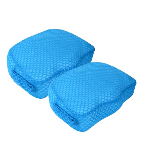 Hot Tub Booster Seat, Weighted SPA Booster Seat Cushion for Adults, 3D Air Mesh Hot Tub Seat Accssories with Non-Slip Micro Dot Bottom,Indoor or Outdoor Quick Dry Hot Tub Pillow (2 Pack-Blue) - style: 2 Pack-Blue
