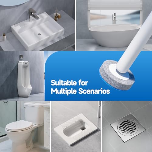 CTIME Disposable Toilet Brush Family Set Includes 60 Brush Heads, a Stylish Brush Handle, an Automatically Opening Replacement Brush Head Storage Box. Suitable for Bathrooms, Toilets and RVs - size: 1 wand + 60 heads