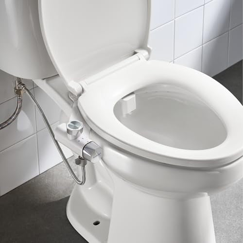Non-Electric Bidet Attachment for Toilet Seat, Daul Clean Nozzles 3 Modes Adjustable Water Pressure Bidet Toilet Seat Attachment with Pressure Controls Feminine/Posterior Wash (TT17N)