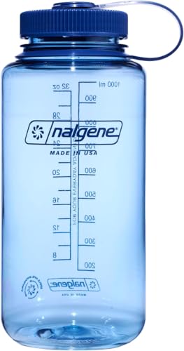 Nalgene 32 oz Wide Mouth Water Bottle | BPA-Free, Durable & Leak Proof, Lightweight Bottle for Hiking & Gym, Work & Travel - color: Baby Blue, size: 32 Ounces (Pack of 6)