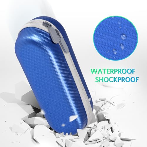 Sopito Electric Toothbrush Travel Case, Hard Storage Case with 6pcs Cover Caps, Fits for Oral-B/Oral-B Pro/Philips Sonicare Electric Toothbrush, Blue - color: Navy blue