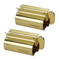 XYKEEY Toothpaste Tube Squeezer - Set of 2 Toothpaste Squeezer Rollers, Metal Toothpaste Tube Wringer Seat Holder Stand (Gold) - color: Gold