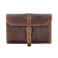 moonster Hanging Toiletry Bag for Men & Women, Leather Travel Bag with Hanging Hook, Dopp Kit Shower Bag