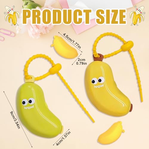 2Pcs Banana Toothbrush Head Cover - Travel Toothbrush Protector with Toothpaste Case, Portable Reusable Organizer for Electric & Manual Toothbrushes, Fruit Design, Home & Travel Use