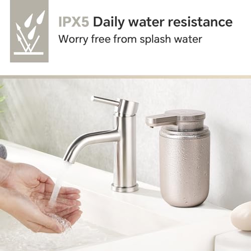 LAOPAO Automatic Soap Dispenser, Liquid Hand Soap Dispenser for Bathroom Kitchen Rechargeable Touchless Hand Soap Pump, 10oz - color: Liquid