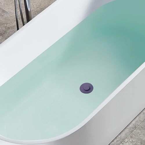 Aluvor Bathtub Stopper Drain Plug Bathroom Tub Plug Sink Stopper 2pcs | Silicone Bathtub Drain Plug Tub Drain Stopper Washbasin Stopper - color: Purple, size: Large