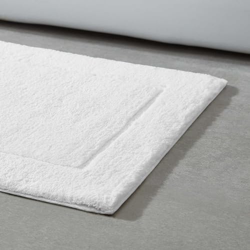 Calvin Klein - Bath Rug Set, Soft & Absorbent Cotton Bath Mats, Modern Bathroom Essentials (Essence White, 2-Piece) - color: Essence White, size: 1'9" x 2'10" (Rectangular)