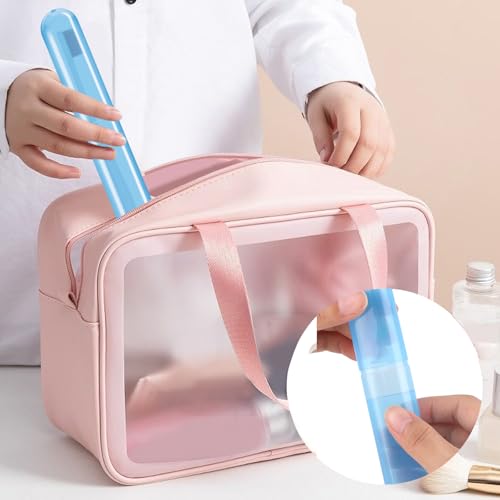 6 Pack Travel Toothbrush Case Breathable Portable Toothbrush Holder Plastic Toothbrush Cover Container for Couples Valentine Gifts, Traveling, Bathroom, School, Home, Business, Camping - color: Red+Blue+Green+Grey+Lucency(2)