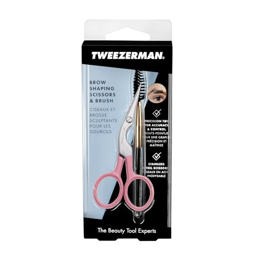 Tweezerman Exclusive Eyebrow Shaping Scissors & Brush Tea Rose - color: Tea Rose