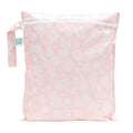 Bumkins Waterproof Wet Bag for Baby, Travel, Swim Suit, Cloth Diapers, Pump Parts, Pool, Beach, Gym Clothes, Toiletry, Hook to Stroller, Daycare, Zipper Reusable Wetdry Packing Pouch, Lace Pink - color: D3 Lace, style: Wet Bag