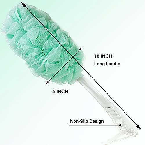 PPHAO - Back Bath Brush - Loofah Sponge Scrubber - Bath Brush Long Handle for Shower - Loofah Exfoliating for Men - Shower Loofah for Women - Green Loofah - 1Pack - style: Green