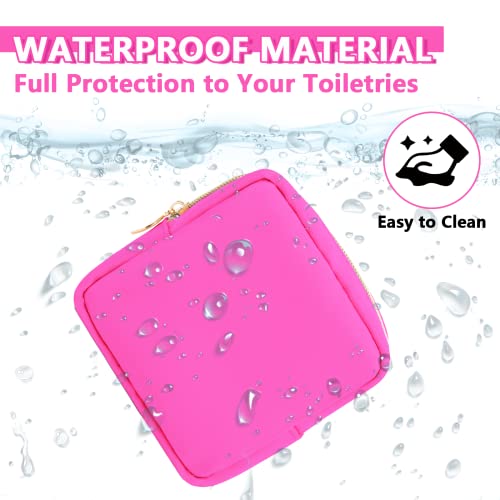 UIXIZQ Mini Makeup Pouch for Purse, Small Cosmetic Bag Pouch Nylon Travel Toiletry Organizers for Women Girls, Cute Zipper Pouch Coin Purse Preppy Storage Bag for School Work(Mini-Bubblegum) - color: Bubblegum, size: Mini