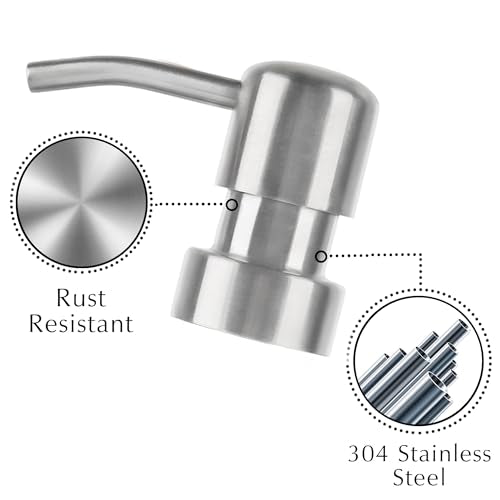 Emerson Glass Soap Dispenser Set - Kitchen & Bathroom, 2 Pack with Pump and Labels - 16 Oz - color: 03 – Black / Stainless Steel