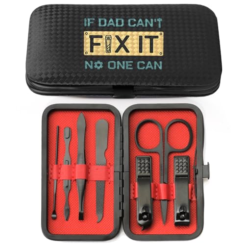 Christmas Gifts for Dad,Dad Christmas Gifts Stocking Stuffers from Daughter Son Birthday Funny Presents Valentines Day Father's Father Day Gift Nail Clippers Manicure Kit for Men Pedicure Tools - color: Black Dad