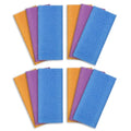 ARCH&M Exfoliating Towel, Japanese Washcloth 12 Pack | Back Scrubber for Shower, Exfoliating Washcloth, Korean Beauty Wash Cloth, Loofah Scrubber, Deep Exfoliation, Daily Use - style: Orange x 4 Purple x 4 Navy-Blue x 4