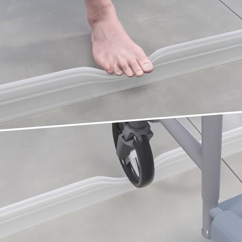Duzzy 39 Inch Collapsible Shower Threshold Water Dam, Shower Dam Strip Water Stopper, Ideal for Wheelchair Accessible, Suitable for ADA Handicap Showers Bathroom