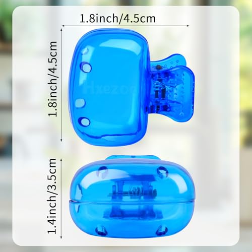 Hxezoc 4 Pack Toothbrush Covers Toothbrush Holders Toothbrush Protector Cap Brush Pod Case Protective Portable Plastic Clip for Household Travel, Camping, Bathroom, School, Business - color: Blue, Green, Grey, Red