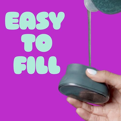 Brite by Scotch-Brite Palm Scrubber with Drain + Dry Stand, Household and Kitchen Sponge for Washing Dishes with Comfy Grip, 1 Scrub Sponge with Soap Dispenser - style: Palm scrubber