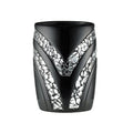 Zahari Home Sinatra Bath Tumbler Toothbrush and Toothpaste Holder Makeup Brushes Organizer, Black - color: Black, size: 4.25" x 3" x 3" Tumbler