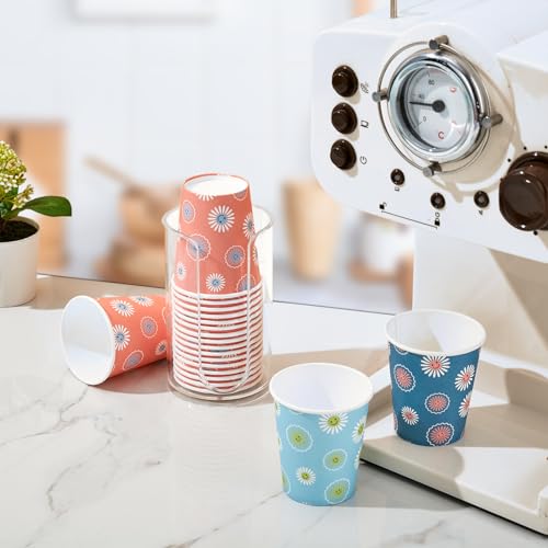 SIUQ 1200 Pack 3 oz Paper Cups, Disposable Bathroom Cups, Mini Mouthwash Cups, Small Cup 3 Ounce for Bathroom, Party, Picnic, BBQ, Travel(Daisy) - color: Daisy 3oz-1200 pack