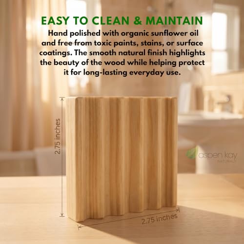 2 Pack Soap Dish, Draining Dish for Our Shampoo Bars & Conditioner Bars, 100% Natural Poplar Wood, No Chemical Varnish, Lacquer or Stain is Used, Handmade in The USA (Mini) - size: Mini