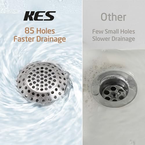 KES Faster Drainage Bathroom Sink Drain Without Overflow, Anti-Clog Open Grid Design, Detachable Strainer, Brushed Nickel Vessel & Vanity Drain, Stainless Steel & Brass, S2020D-BN - color: Brushed Nickel