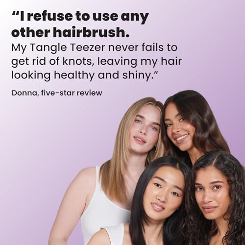 Tangle Teezer Ultimate Detangler Brush, Straight to Wavy, Fresh Purple | Patented two-tier, regular-flex teeth reduce breakage & split ends on wet or dry hair; Shower-friendly hairbrush for all ages - color: Fresh Purple