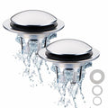 Chrome Bathroom Sink Drain Stopper,Welsan Universal Pop-Up Drain Stopper Plug Strainer with Hair Catcher for 1 1/8"-1 1/2" Drain Hole-2 Pack - color: Chrome Plated-2