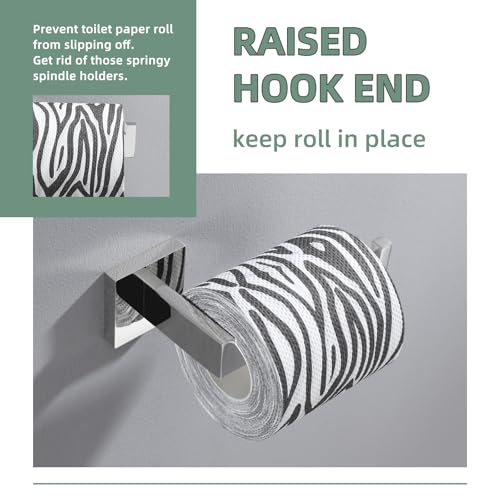 Toilet Paper Holder, Angle Simple SUS304 Stainless Steel Bathroom Tissue Holder, Open Arm Toilet Paper Roll Hanger Wall Mount, Polished Chrome - color: Polished Chrome