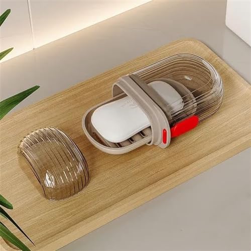 Travel Soap Case Toothbrush Cup Set, Portable Soap Holder, Soap Travel Case, Travel Bar Soap Case with Lid, Leakproof Travel Soap Dish, Bar of Soap Travel Case for Bathroom, Camping, Gym