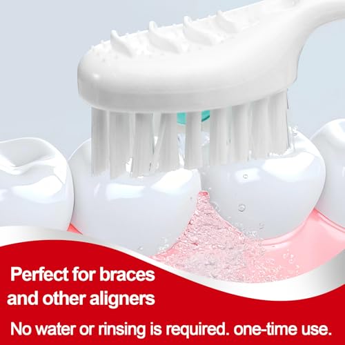 Mini Disposable Toothbrushes with Toothpaste and Toothpick, Tongue Cleaners, Reduce Bad Breath, Tongue Scraper, Prepasted Toothbrush, Pick for Work or Travel (Mix, 20pcs) - color: Mix