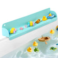 AGPTEK 24 Inch Bathtub Splash Guard with 10 Suction Cups, Silicone Tub Water Splash Guard for Bathtub, Bath Toy Tray Holder Play Shelf for Kids, Universal for Bathroom, Kitchen Sink (Green) - color: Green