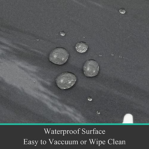Pauwer Laundry Room Rug Runner 20"x60" Waterproof Rubber Laundry Mat Non Slip Kitchen Mats for Floor Washable Floor Mat Runner Rug for Farmhouse Mudroom Washroom Bathroom Decor - color: Laundry Dark Grey, size: 1'8" x 5'