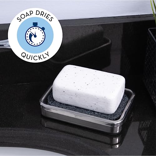 S&T INC. BPA-Free Soap Savers for Kitchen and Bathroom, 2.9 Inch x 4.4 Inch, Dark Grey, 6 Pack - color: Grey, size: 6 Pack