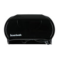 Boardwalk R3670BKBW 13 in. x 6.75 in. x 8.75 in. Standard Twin Toilet Tissue Dispenser - Black