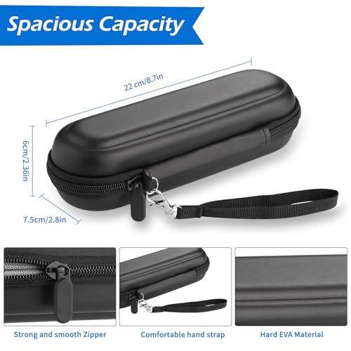 Toothbrush Travel Case for Oral B/Oral-B Pro 1000 1500 5000 7000 & Philips Sonicare 4100 1100 5300 5100 6100/iO Electric Toothbrush, Hard Protective Storage Bag (Black) - color: Black