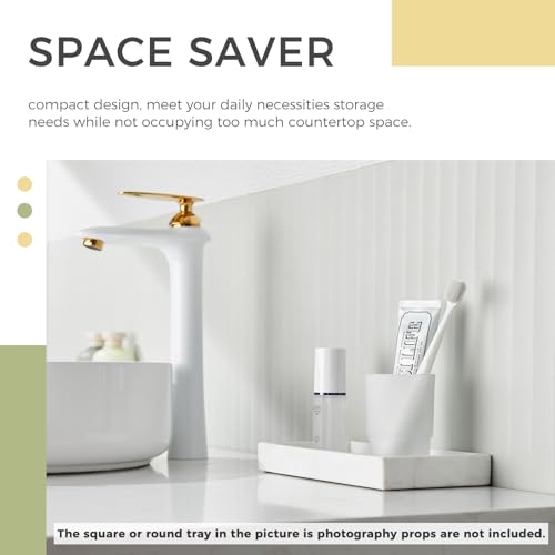 Tumbler Glass, Frosted Bathroom Rinsing Cup, Replacement Tumbler for Aomasi Toothbrush Holder - color: Frosted White