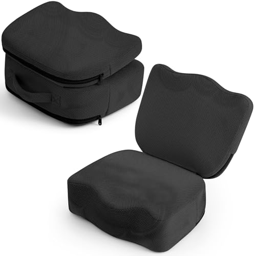 Yerliker 1 Pcs Foldable Hot Tub Booster Seat for Adults Adjustable 2 Heights up to 6.3", Weighted Booster Seat 3D Air Mesh Hot Tub Accessories Quick Dry Micro Dot Non Slip for Spa Bathtub Pool (Black) - color: Black