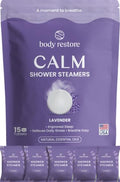 Body Restore Shower Steamers Aromatherapy 15 Pack – Fathers Day Gift for Dad, Luxury Spa Gifts for Men, Relaxation Stress Relief Self Care – Premium Lavender Essential Oil Tablets - color: Lavender 15 Pack