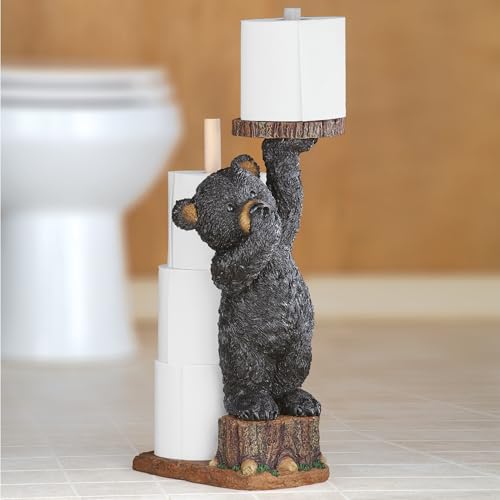 Aurrra Northwoods Bear Cub Toilet Paper Holder, 22" H